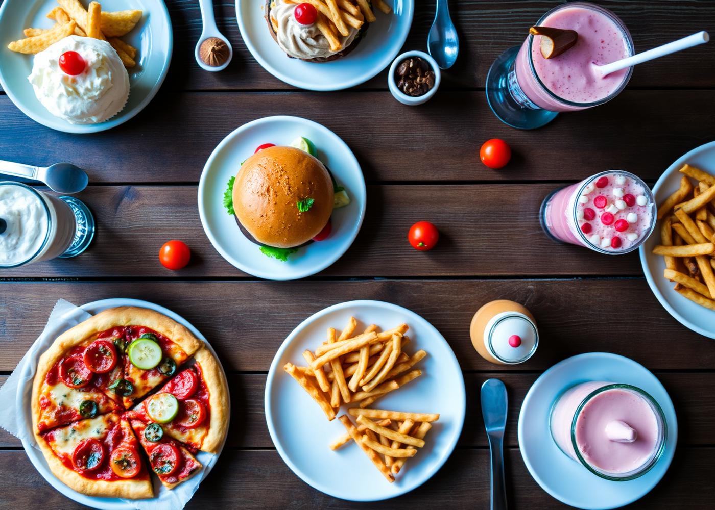 Kids cafe food spread